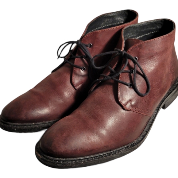 Alfani Lombard Purple Oxblood Leather Lace Up Chukka Ankle Boots Mens Size 9 M main image 4